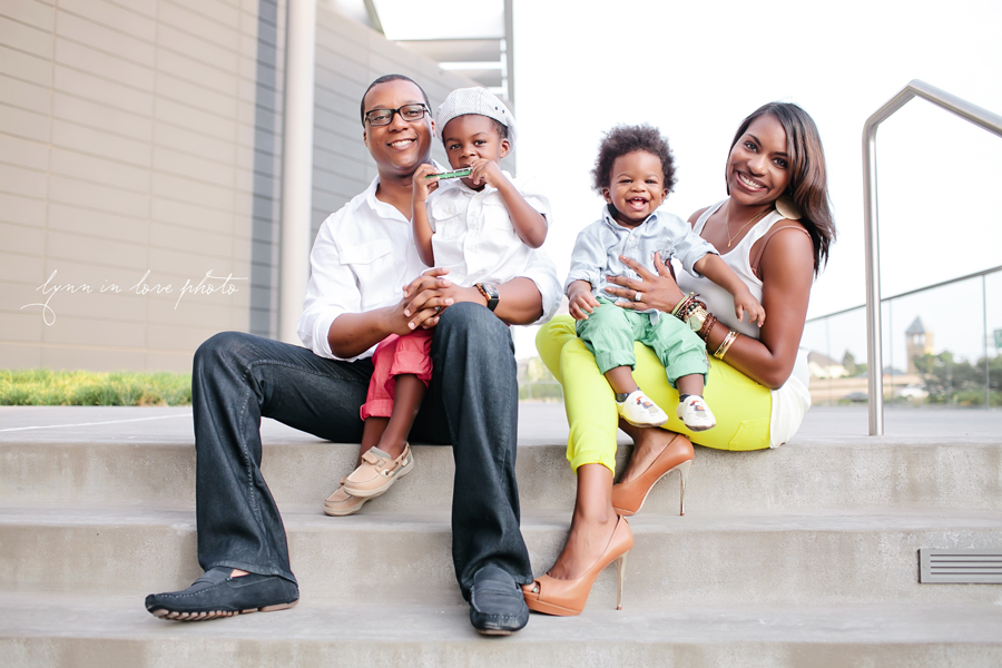 A Group Family Portrait Of A Beautiful African American Family by